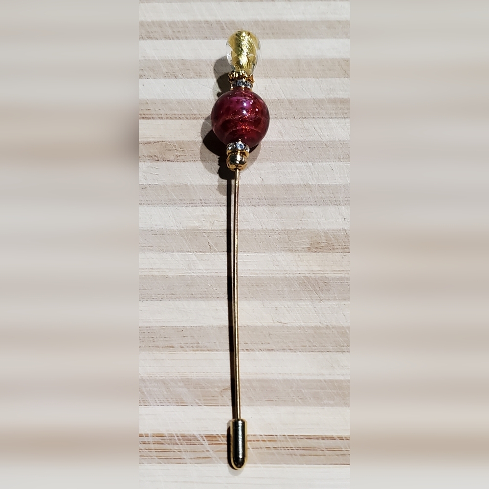Vintage Venetian Murano Glass Hat Pin